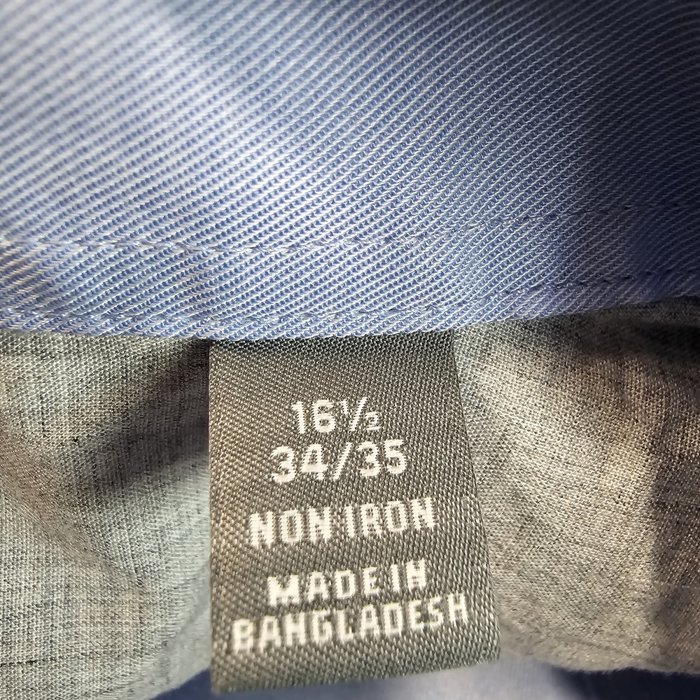 Michael Kors Men's Blue Dress Shirt 16.5 34/35 - Picture 10 of 11